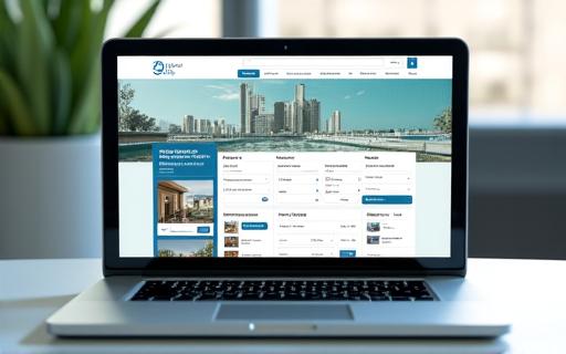 A crisp view of a hotel booking engine interface on a laptop screen.