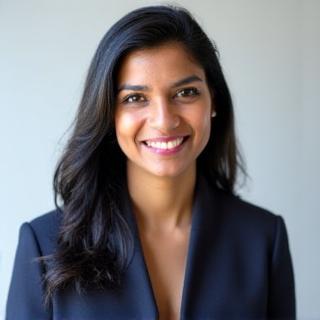 Professional headshot of Priya Sharma, CTO.